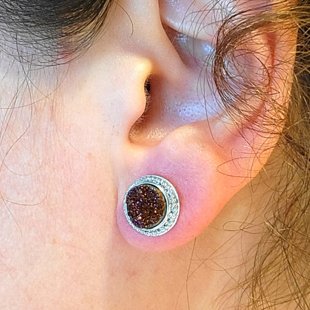 🌠Druzy & Sterling Studs